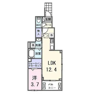 ラ・リッシュI【1階】の間取り