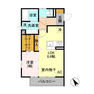 イーストコート B【1階】の間取り