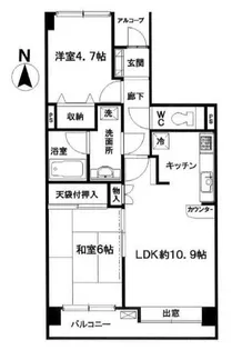 川口幸町パーク・ホームズ【2階】の間取り