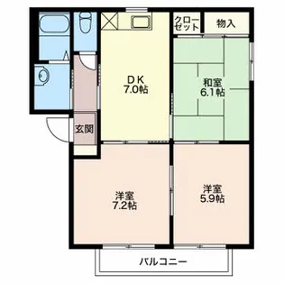 アベニールA【2階】の間取り