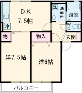 プライムガーデン【2階】の間取り