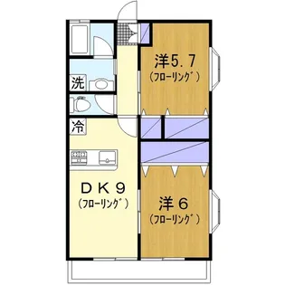 佐須田アパート【2階】の間取り