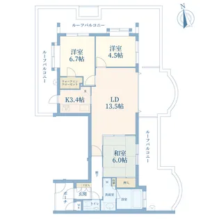 グランシャトレ目白台【6階】の間取り