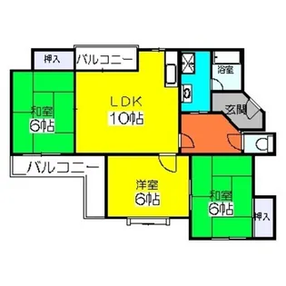ヒルズコート【1階】の間取り