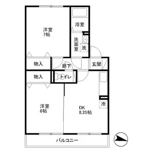 ポラリス A棟【2階】の間取り