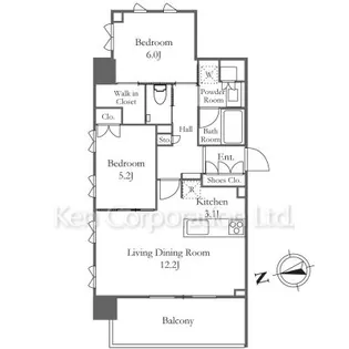 アトラス麻布十番【4階】の間取り