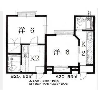 メゾン プチ・ボワ【2階】の間取り