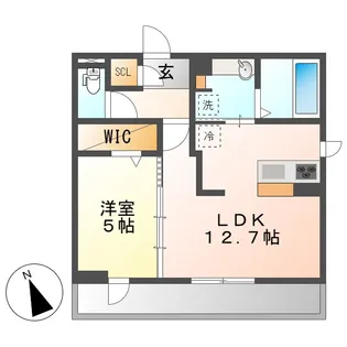 セレスティア松葉町【2階】の間取り
