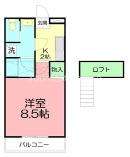 STUDIO FLAT K【2階】の間取り