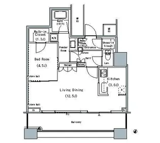 THE TOKYO TOWERS MIDTOWER【25階】の間取り