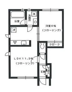 コージィコート元住吉【1階】の間取り
