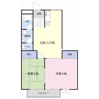 ソレイユ21A棟【2階】の間取り