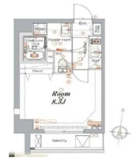 東京都江東区千田【マンション】の間取り