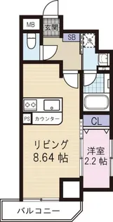 VILLETTA YANAGIDANI【3階】の間取り