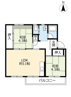 UR岩倉【4階】の間取り