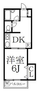 クヒオハイツ【3階】の間取り