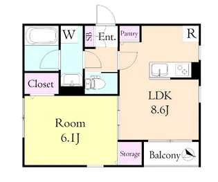 ルヴェ・デュ・ソレイユ【2階】の間取り