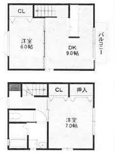 大阪府泉北郡忠岡町忠岡中1【アパート】の間取り