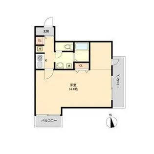 宮城県仙台市若林区清水小路【マンション】の間取り