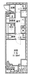 クレールフォンテーヌ【5階】の間取り