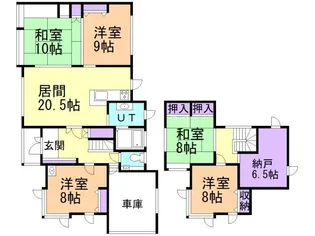青森県青森市大字筒井字八ツ橋【一戸建】の間取り