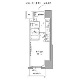 ザ・パークハビオ五反田【6階】の間取り