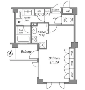 プラチナコート広尾【4階】の間取り