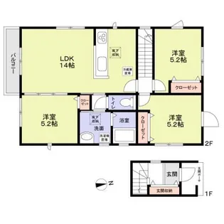 ジャルディニエ【1階】の間取り