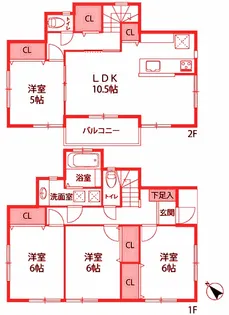 神奈川県横浜市戸塚区戸塚町【一戸建】の間取り