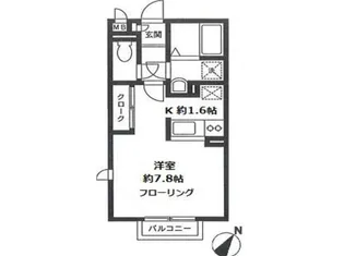 アルブル上大岡弐番館【2階】の間取り