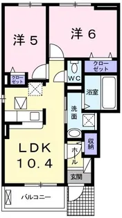 フリーデI【1階】の間取り