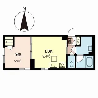 シャーメゾン CIEL【1階】の間取り