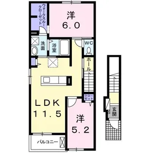 ジェルメ・グラン【2階】の間取り