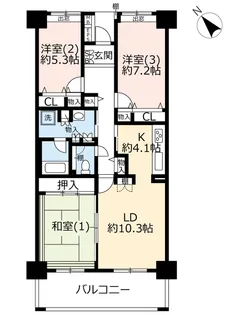 UR浦安マリナイースト21海園の街【6階】の間取り