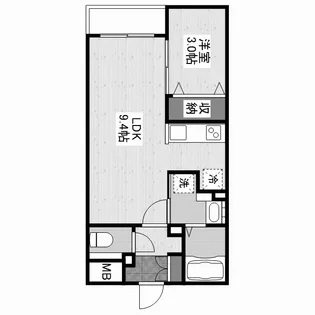 広島県福山市引野町1【アパート】の間取り