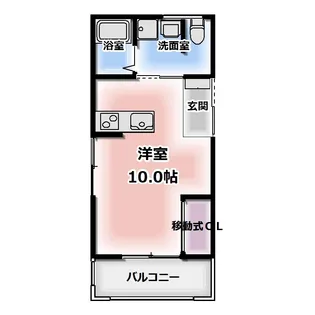 西条町コーポ【3階】の間取り
