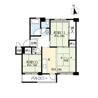 UR武里【4階】の間取り