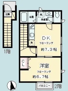 フレヴェールA【2階】の間取り