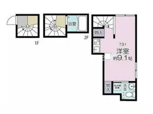 東京都中野区本町3【アパート】の間取り