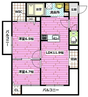 広島県広島市安佐南区祇園6【アパート】の間取り