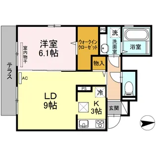 コート・ド・薄場【1階】の間取り