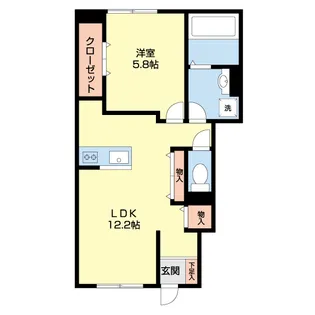 ボンヌエトワール【1階】の間取り