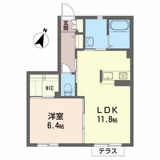 シャーメゾンガーデンズ下長B【1階】の間取り