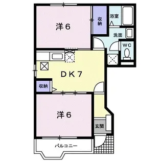 サンハイツA【1階】の間取り
