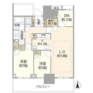ベイズタワー&ガーデン【27階】の間取り