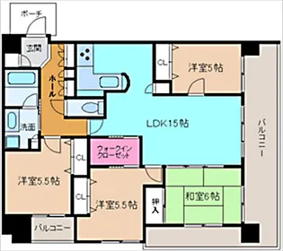 ダイアパレス緑が丘【5階】の間取り