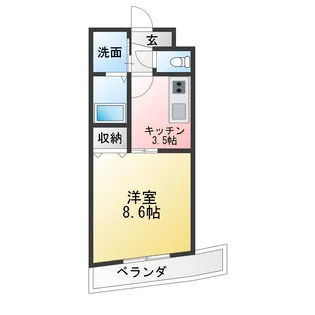 LE CHAMPAGNE(ル・シャンパーニュ)【2階】の間取り