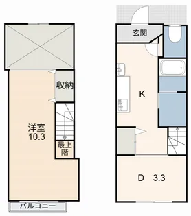 オキノApartment【1階】の間取り