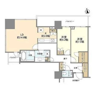 ブランズ渋谷桜丘【21階】の間取り