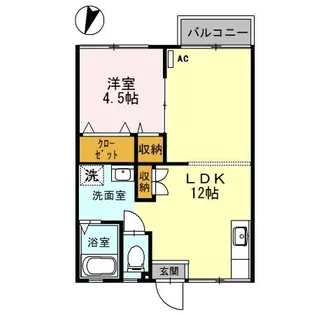 コーポ小谷ヶ丘【2階】の間取り
